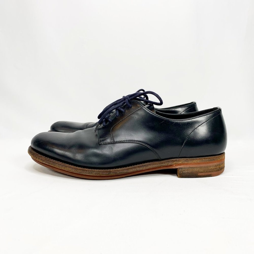 PRADA Men's Smooth Leather Plain Oxford Shoes - Picture 5 of 11
